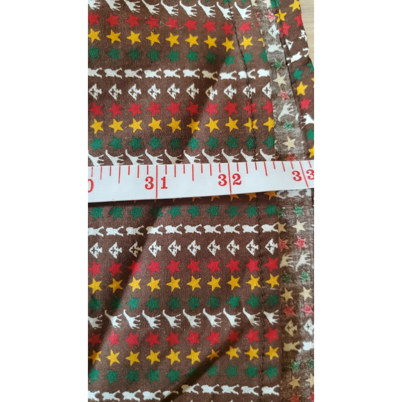 Men Lng Woven Brown S/S Shirt Size 3XL Cool Pattern Giraffe Star All Over Print - Picture 6 of 7